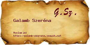Galamb Szeréna névjegykártya